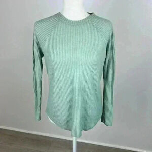 American Eagle Green Knit Long Sleeve Top Size XS